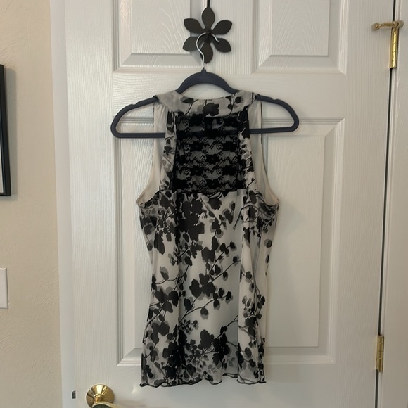 Jon & Anna Swing Jacket and Coordinating Cut-Away Shoulders Floral Blouse sz Lg - Picture 8 of 16